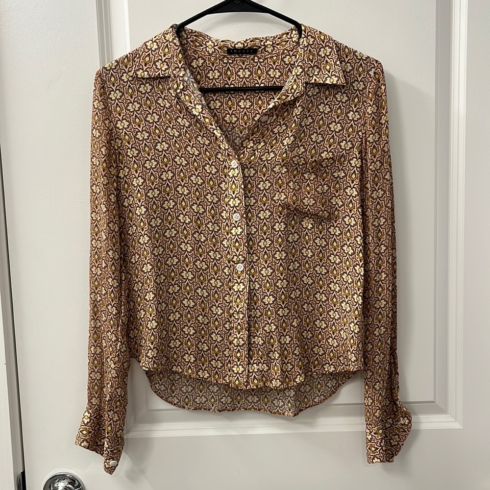 Retro Print Theory Button Down